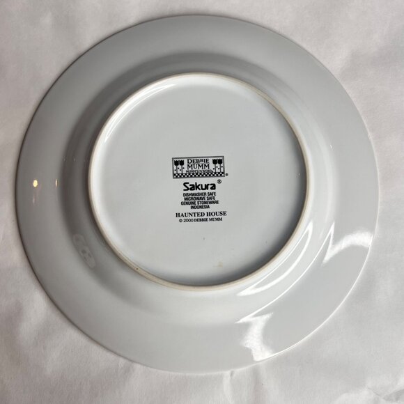 Sakura Haunted House Halloween Plate By Debbie Mumm 2000 Salad Dessert Stoneware - Picture 3 of 4